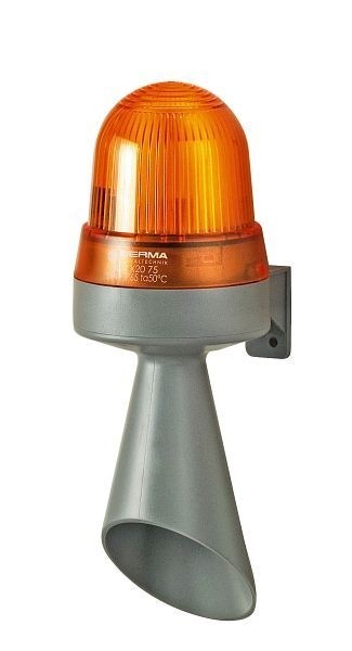 WERMA LED-Hupe Wandmontage Dauerton 24VAC/DC 235 x 83 mm YE- gelb, 424.320.75