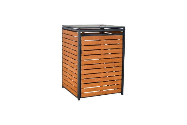 Merxx Mülltonnenabdeckung Basis, groß, Aluminium mit FSC ® Akazie, 29133-011