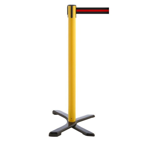 Stein HGS Personenleitsystem -P-Line Compact-, gelb, schwarz/rot/schwarz waagerecht (gestreift), mit Gurtendstück (Standard), 34868-0702