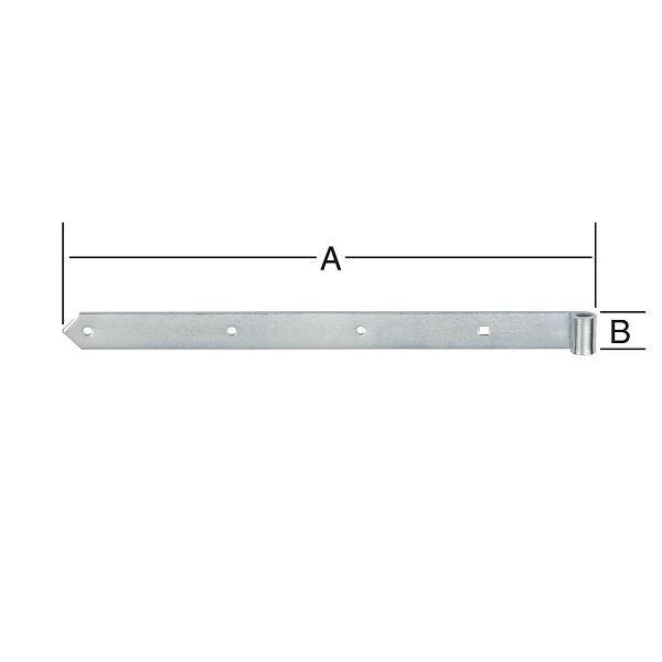 Vormann Ladebänder, halbschwer, 600 x 40 x 13 mm, feuerverzinkt, VE: 10 Stück, 000066600ZF