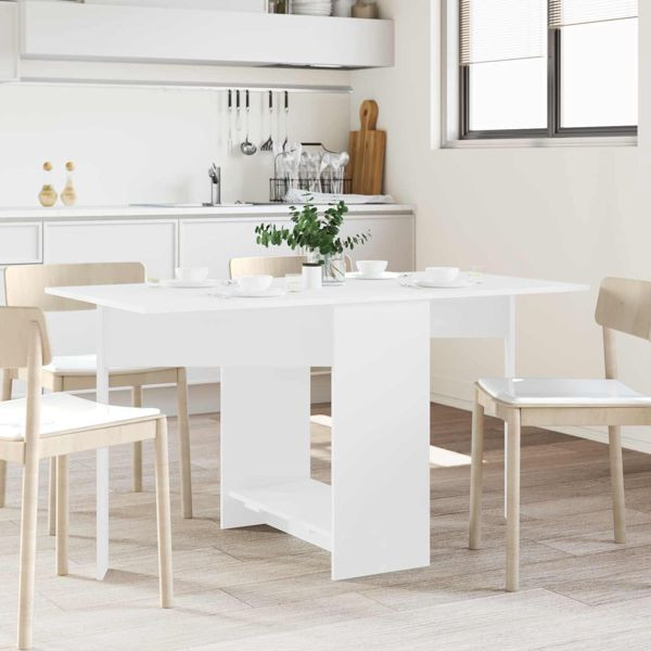 vidaXL Esstisch 138 x 70 x 73,5 cm Holzwerkstoff Weiß Rechtwinklig, 8006071