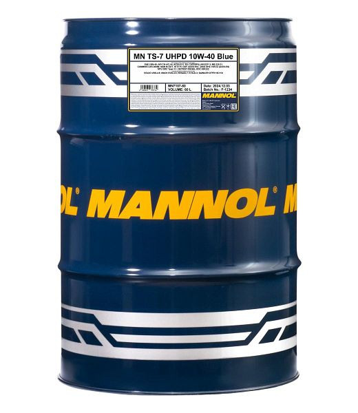 MANNOL Mehrbereichsöl 7107 TS-7 UHPD 10W-40 Blue, VE: 60 l, MN7107-60