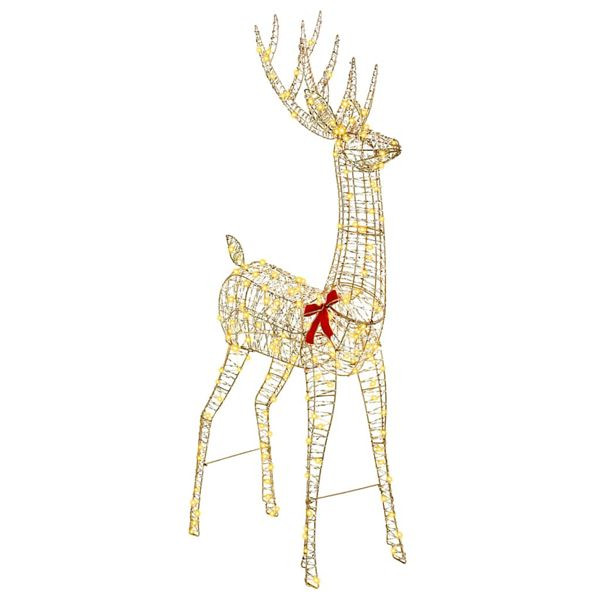 vidaXL 3D Rentier Warmweiß 180 cm PET, 42019059, 8721359354812