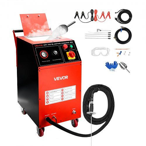 VEVOR Trockeneisstrahlgerät 7,5kg, 4 Düsen, Einstellbarer Druck, für Auto, Schiff, Luftfahrt, Chemie, GBQXJKDK75KGA5PO0001V2