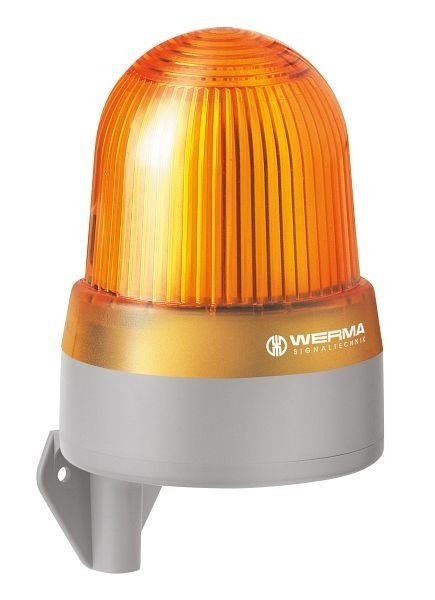 WERMA LED-Sirene Wandmontage 32 Töne 24VAC/DC drei Leuchtbilder fernansteuerbar YE- gelb, 433.300.75
