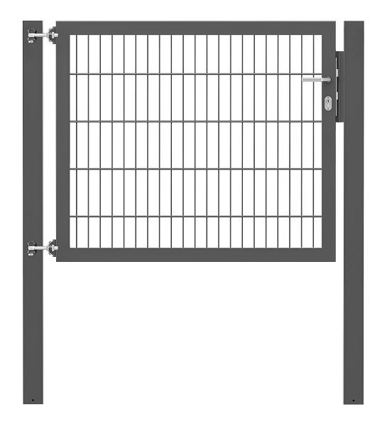 Alberts Einzeltor Flexo Plus Typ 8/6/8, Stahl, feuerverzinkt anthrazit RAL 7016, zum Einbetonieren, 1250 mm x 1000 mm, 662486