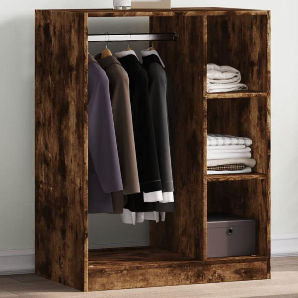 vidaXL Kleiderschrank Räuchereiche 77x48x102 cm Holzwerkstoff, 840811