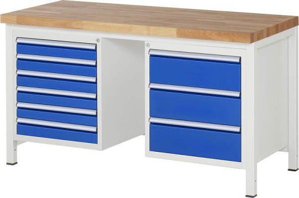 RAU Werkbank Serie 8000 - Modell 8183, B1500 x T700 x H840 mm, 13-8183A1-157B4S.11