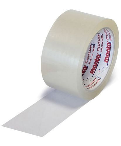 monta PP-Klebeband 610, 50 mm breit x 66 lfm, Stärke 48µ, transparent, VE: 36 Rollen, 299503