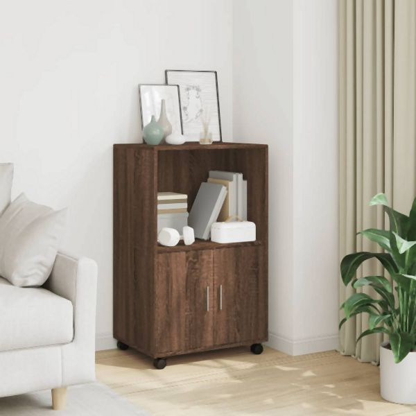 vidaXL Rollschrank Braun Eichen-Optik 55x40x91 cm Holzwerkstoff, 853188