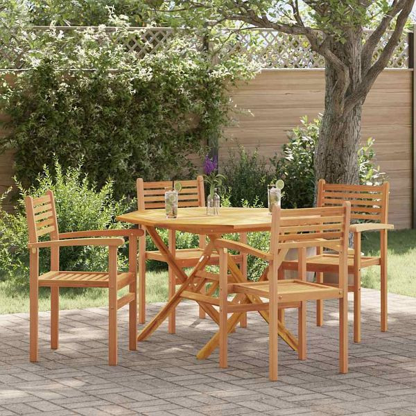 vidaXL Garten Stapelstühle 2 Stück Braun 55,5 x 55,5 x 90 cm, 42002315