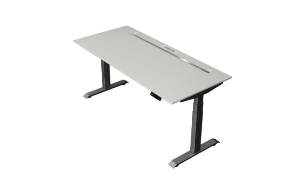 Kerkmann Steh-/Sitztisch Move boost 4 1800 X 800 elektrisch höhenverstellbar von 640-1290 mm, Anthrazit/Lichtgrau, 10440711