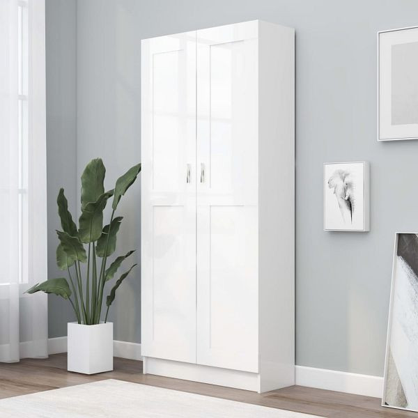 vidaXL Bücherschrank Weiß 82,5x30,5x185,5 cm Holzwerkstoff, 802732