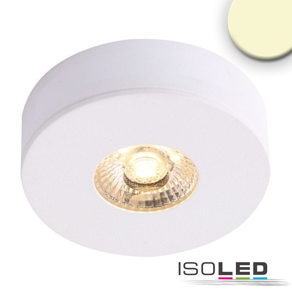 ISOLED LED Ein- und Unterbauleuchte MiniAMP weiß, 3W, 24V DC, warmweiß, dimmbar, 114478