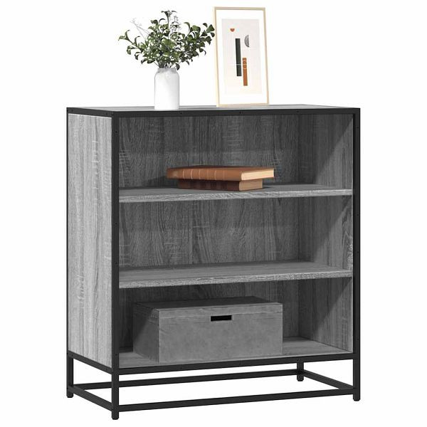 vidaXL Sideboard Grau Sonoma 68x35x76 cm Holzwerkstoff und Metall, 848977