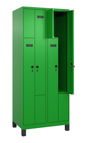 C+P Z-Spind Evolo PLUS, Füße, 4 Fächer, 1950x800x500mm, 6037/6037, Drehriegel, 049013-224 S10024
