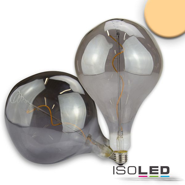 ISOLED E27 Vintage Line LED Dekobirne 165, 4W ultrawarmweiß, Glas smoky, dimmbar, 114165