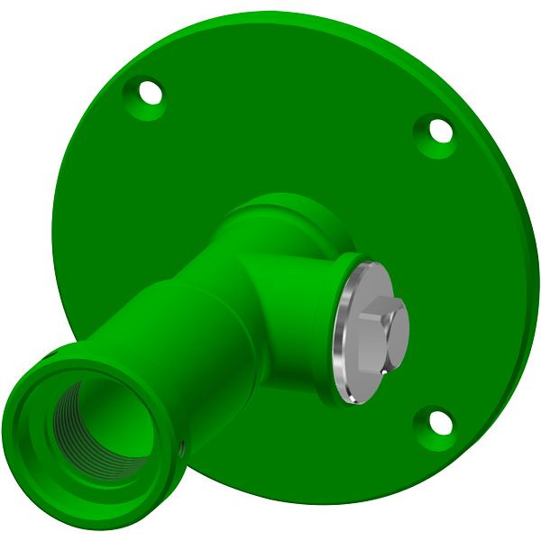 KWC Wandanschluss mit 4-facher Schraubenbefestigung, Messing EPS-beschichtet, grün (RAL 6032), 2000105859