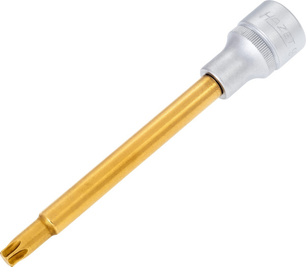 Hazet Schraubendreher-Steckschlüsseleinsatz TORX®, Vierkant hohl 12,5 mm, Innen TORX® Profil, T45, Extralange Ausführung, 992SLG-T45