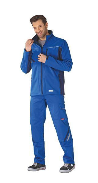 Planam Highline Softshelljacke, kornblumenblau/marine/zink, Größe 5XL, 2380072