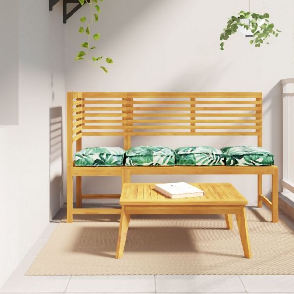 vidaXL Pallet-Kissen für Sitz 4 St. Blütenmuster 40x40x8 cm Oxford-Stoff, 42001596