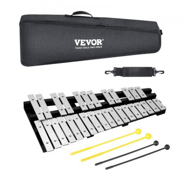 VEVOR Glockenspiel-Xylophon-Set, 30 Töne, mit Schlägeln, Trommelstöcken & Tragetasche, für Schüler & Erwachsene, 30YFZQWZJWLXDYZRGV0