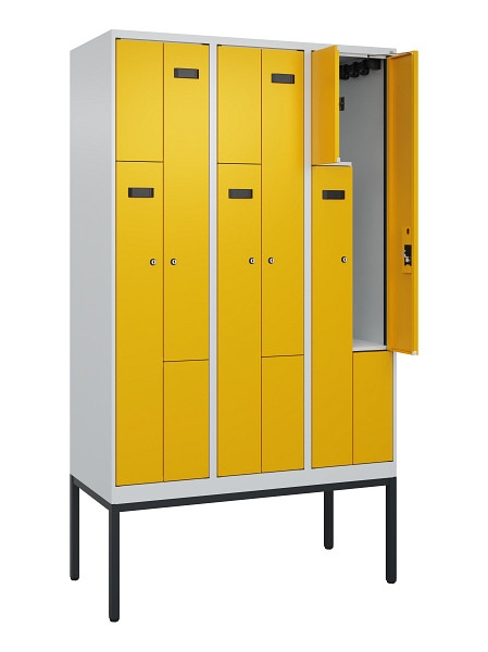 C+P Z-Spind Evolo PLUS, Gestell, 6 Fächer, 2120x1200x500mm, 7035/1004, Zylinderschloss, 0490337-326 S10023