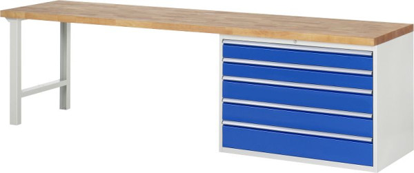 RAU Werkbank Serie 7000 - Modell 7713, B3000 x T700 x H890 mm, Systemunterbau B3000 x T650 x H850 mm, 03-7713A1-307B4M.11