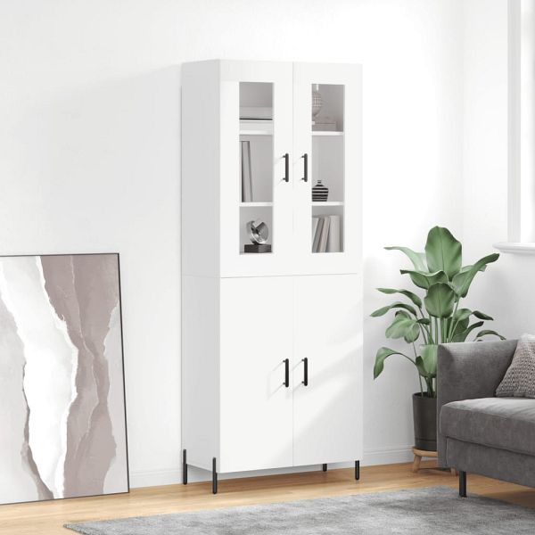 vidaXL Highboard Weiß 69,5x34x180 cm Holzwerkstoff, 3198217