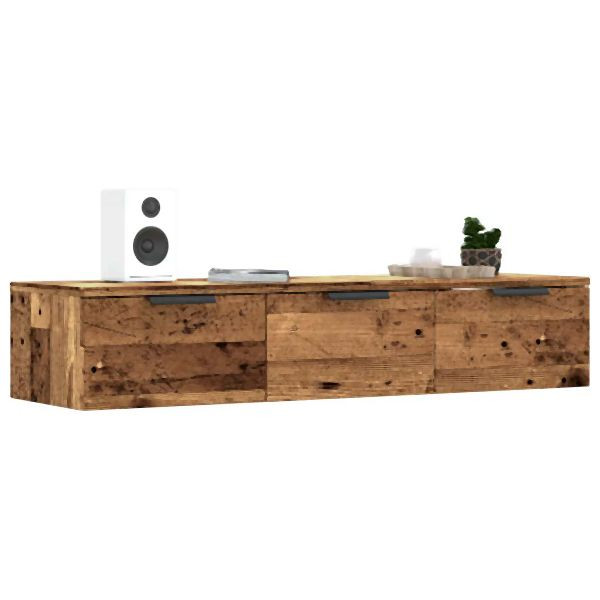 vidaXL Wandschrank Altholz-Optik 102x30x20 cm Holzwerkstoff, 856985