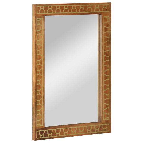 vidaXL Badspiegel 50x70x2,5 cm Massivholz Mango und Glas, 358315