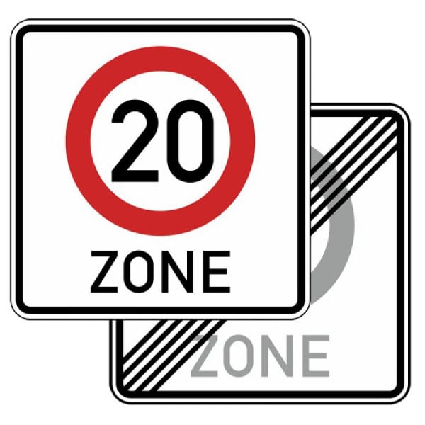 Stein HGS Tempo 20-Zone doppelseitig Nr. 274.1-41, 840x840mm /RA2/Flachform 2mm, 274.1-41-221