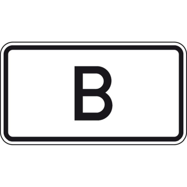 Stein HGS Tunnelkategorie 'B' gemäß ADR-Übereinkommen, Nr. 1014-50, 330x600mm /RA1/Flachform 3mm, 1014-50-213