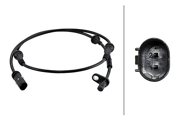 HELLA Sensor, Raddrehzahl, 2-polig, Vorderachse, Kabel: 960mm, 6PU 230 048-181