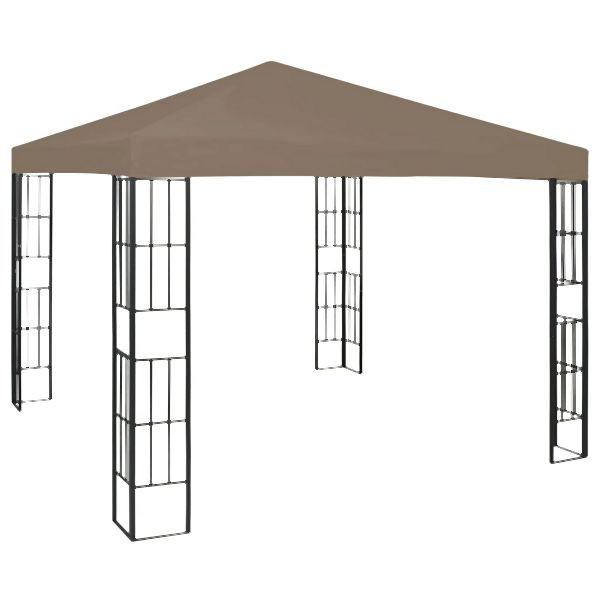 vidaXL Pavillon 3x3 m Taupe, großräumig, elegant, 312257