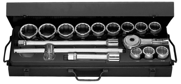 Facom Steckschlüssel 3/4" 12-Kant Set 16-teilig, K.432E