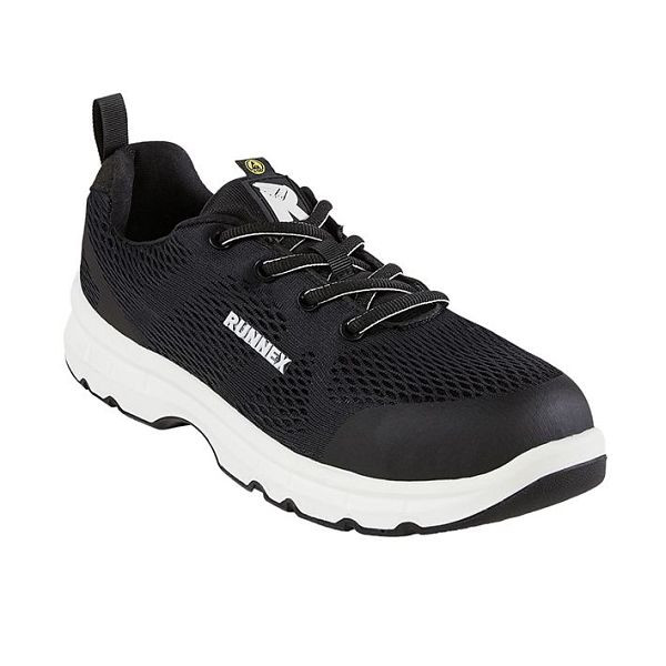 RUNNEX S1 ESD-Sicherheitshalbschuhe FlexStar, schwarz/weiß, Größe: 39, VE: 1 Paar, 5103-39