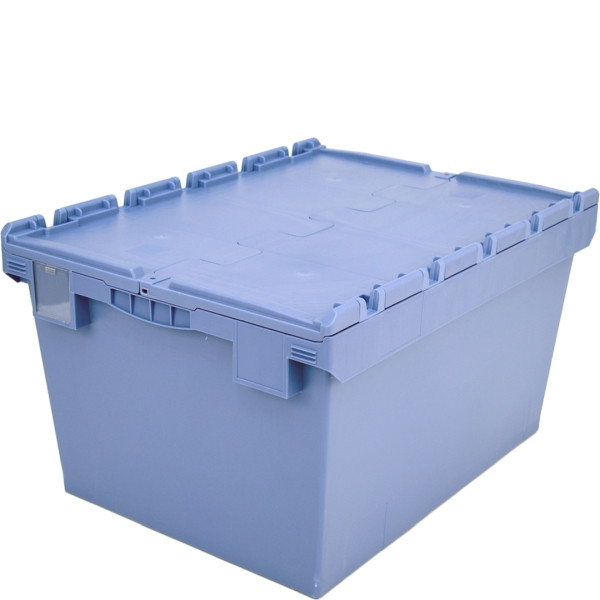 BITO Mehrwegbehälter MB Deckel/Bügel/Kufe /MBD86421D 800x600x423 taubenblau, Deckel Doppelboden, C0402-0039