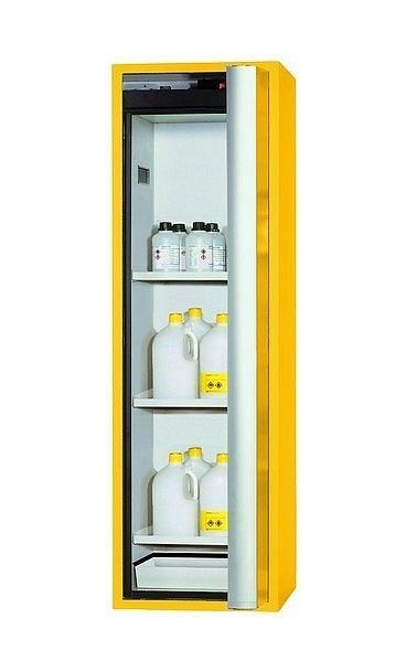 asecos Sicherheitsschrank S-PHOENIX Vol.2-90, S90.196.060.FDACR in sicherheitsgelb RAL 1004 mit 3x Fachboden (Stahlblech), 30236-002-33446