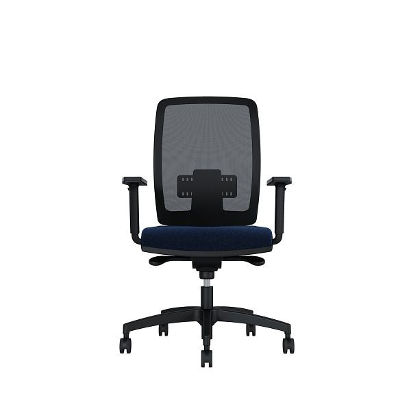 Bisley Bürodrehstuhl Cometa, Rückenlehne mit Netzbezug, Höhenverstellbare Armlehnen, Kunststofffußkreuz, TN9618 lava blue, COMENKLRT0015TN9618