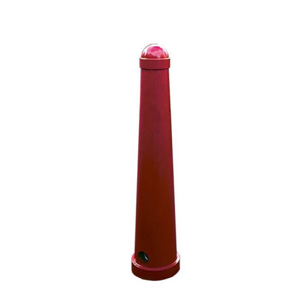 Stein HGS Stilpoller -Kalais-, herausnehmbar mit 3p-Technologie, Sechskantverschluss unten, inkl. Bodenhülse, RAL 9016 verkehrsweiß, 25104-09