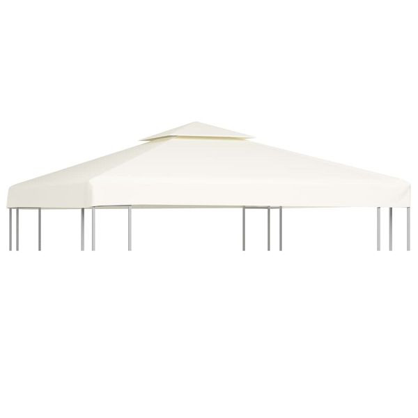 vidaXL Pavillon-Ersatzdach 310 g/m² Cremeweiß 3x3 m, 40874