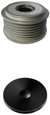 HELLA Generatorfreilauf, Gewindemaß: M17x1,5, Anzahl der Rillen: 6, mit Kappe, 9XU 358 038-821