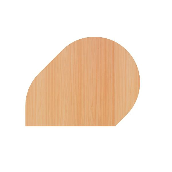 Hammerbacher Ansatztisch RA81, 80 x 103 cm, Platte: Buche, 25 mm dick, Anbautisch mit Stützfuß in Silber, Arbeitshöhe 68 - 85 cm, VRA81/6/S