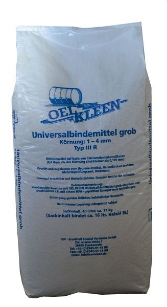 Universalbindemittel OEL-KLEEN, Typ III R, für Innen & Außen,  Granulatkörnung 1-4 mm, grau, Volumen 40 l, 1 Sack günstig kaufen
