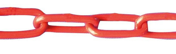 Schake Absperrkette aus Kunststoff, 8 mm stark, rot / weiß, VE: 25 m, 430_15-VE25