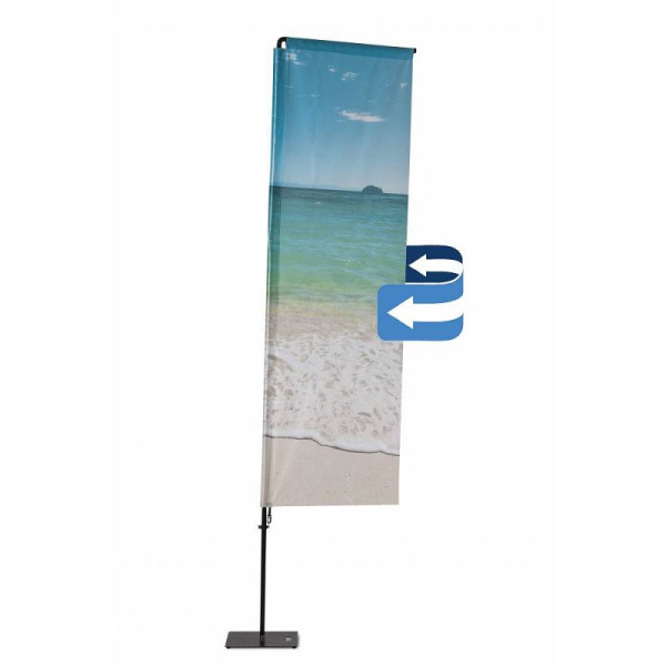 Showdown Displays Beachflag Alu Square 155cm Druck Doppelseitig, BFAS155GDS