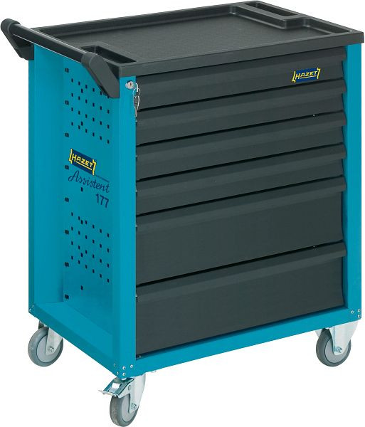 Hazet Werkstattwagen Assistent, Schubladen, flach: 4 x 79 x 527 x 348 mm, Schubladen, hoch: 2 x 164 x 527 x 348 mm, 177-6