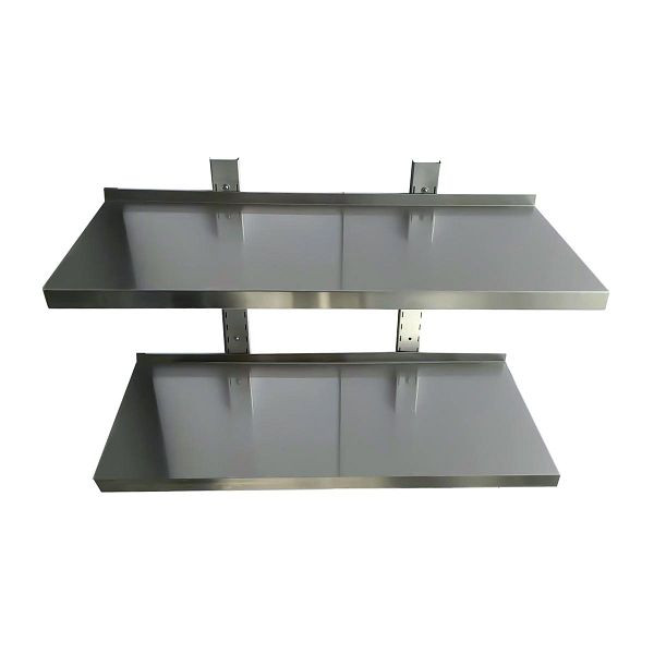 Vaiotec EASYLINE Wandbord 300 inkl. Konsolen zur Wandbefestigung / 2 Etagen L: 1400 mm, 10232