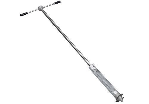 DENIOS Probenehmer SiloBohrer Aluminium, Länge 1500 mm, Kammer-Ø 40 mm, Spiralen-Ø 90mm, 179475